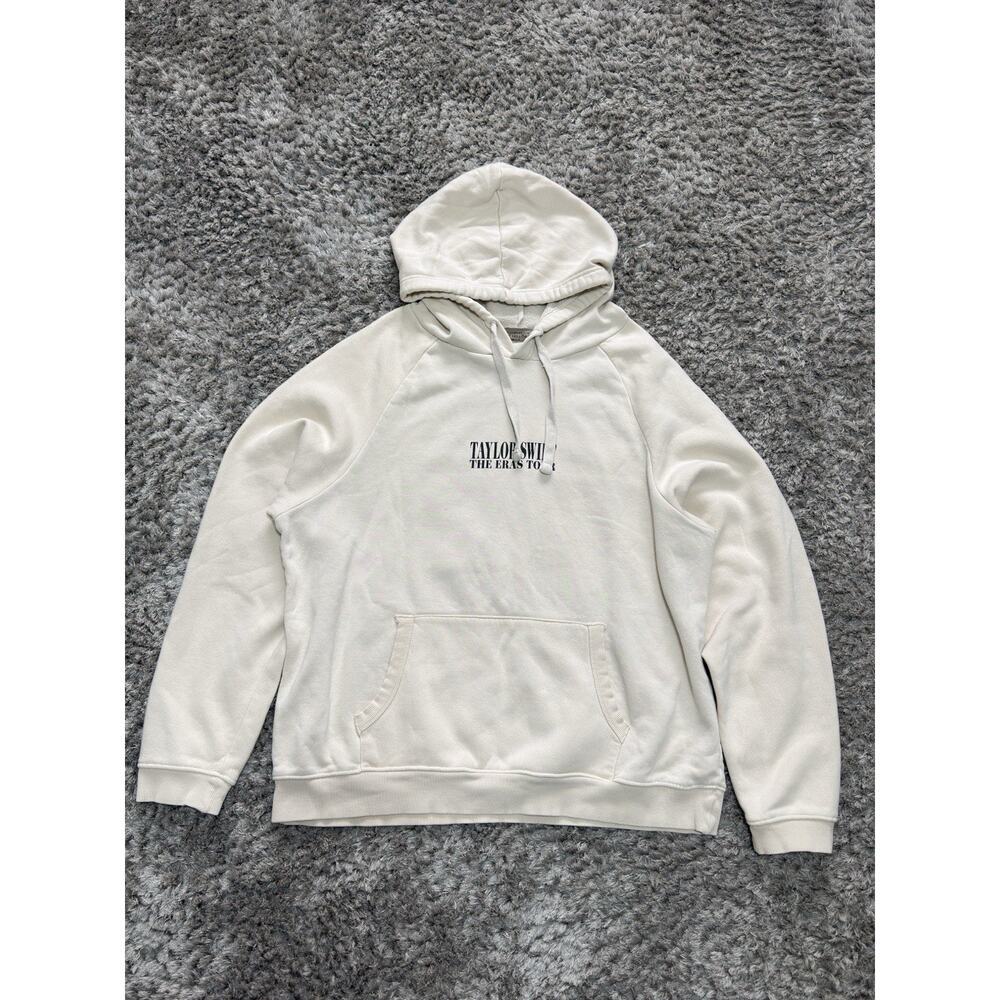 Taylor Swift Official The Eras Tour Sweatshirt Hoodie Adult Size XL Unisex Cream